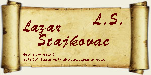 Lazar Stajkovac vizit kartica